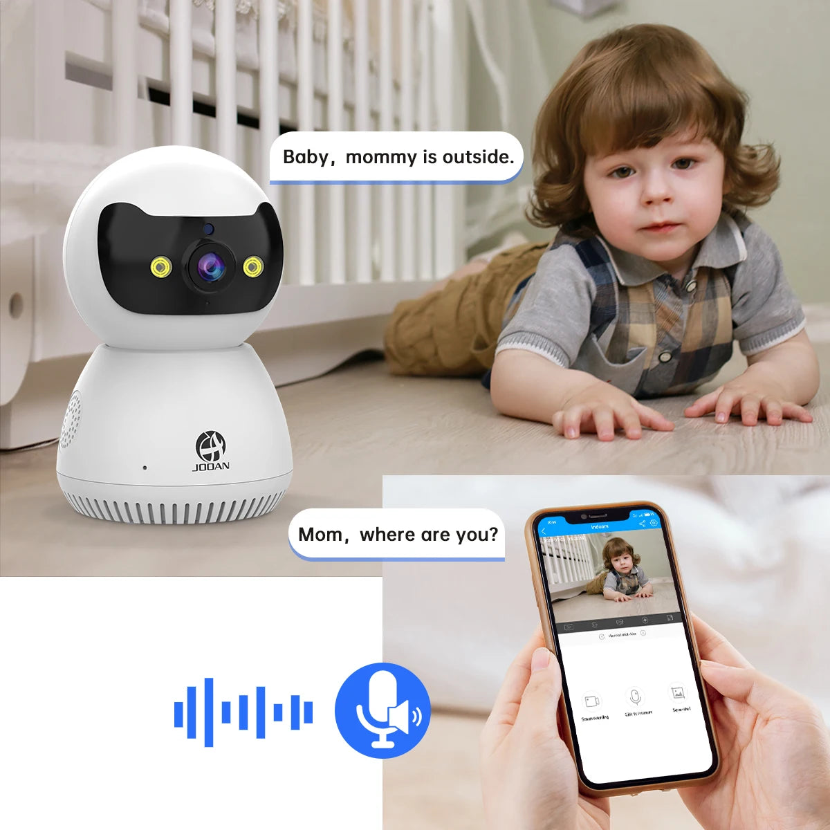 JOOAN 5MP 3MP IP Camera 5G Wifi Smart Home Indoor Wireless IP Surveillance Camera CCTV Camera AI Tracking Security Baby Monitor