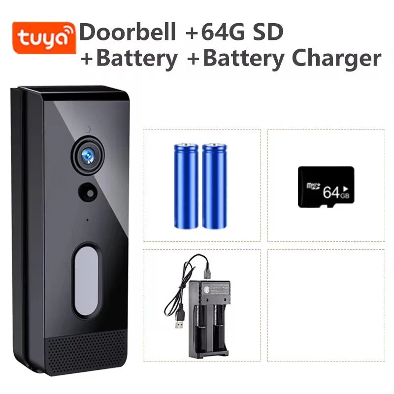 Tuya Wifi Doorbell Camera 1080P Outdoor IP65 Waterproof Wireless Video Intercom Smart Home Door Bell Alexa Google Apartment