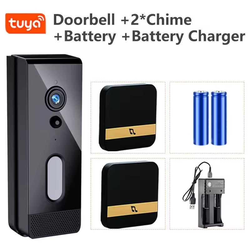 Tuya Wifi Doorbell Camera 1080P Outdoor IP65 Waterproof Wireless Video Intercom Smart Home Door Bell Alexa Google Apartment