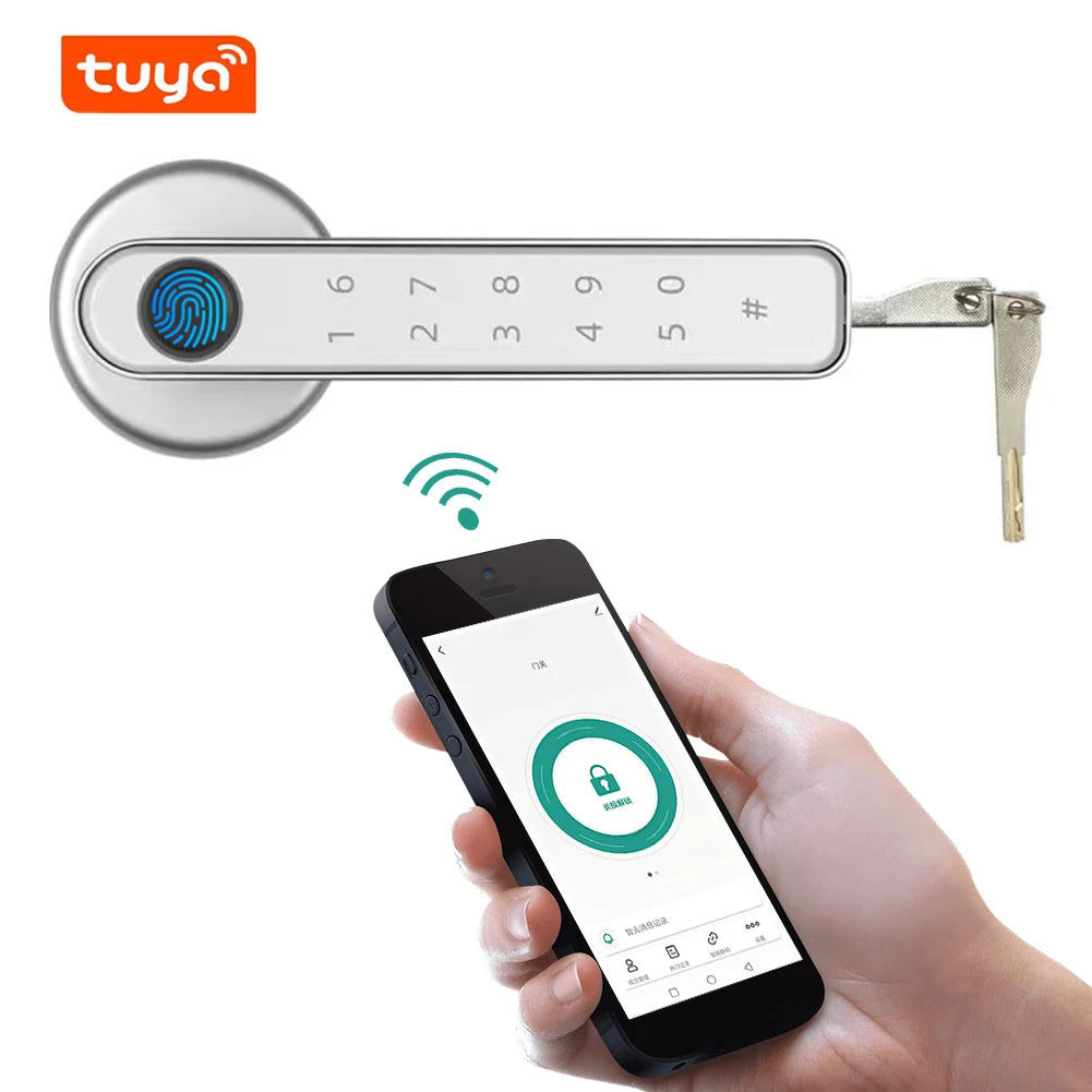 TY TTLOCK Control Smart Door Lock Password Fingerprint Lock Bluetooth Smart Home Digital Electronic Lock Security Protection