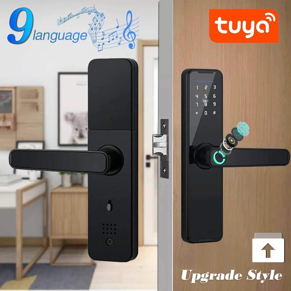 Tuya Wifi Digital Electronic Lock Smart Door Lock Remote Unlock Keyless Lock Security Anti-Theft Smart Home Hotel Office