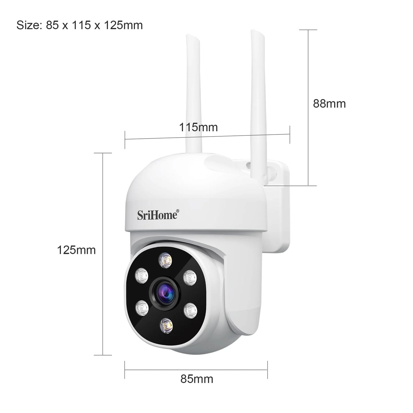 SH061 Wireless Monitoring Camera PTZ AI 1080P Home Security Camera Night Vision Human Detection Video Surveillance CCTV