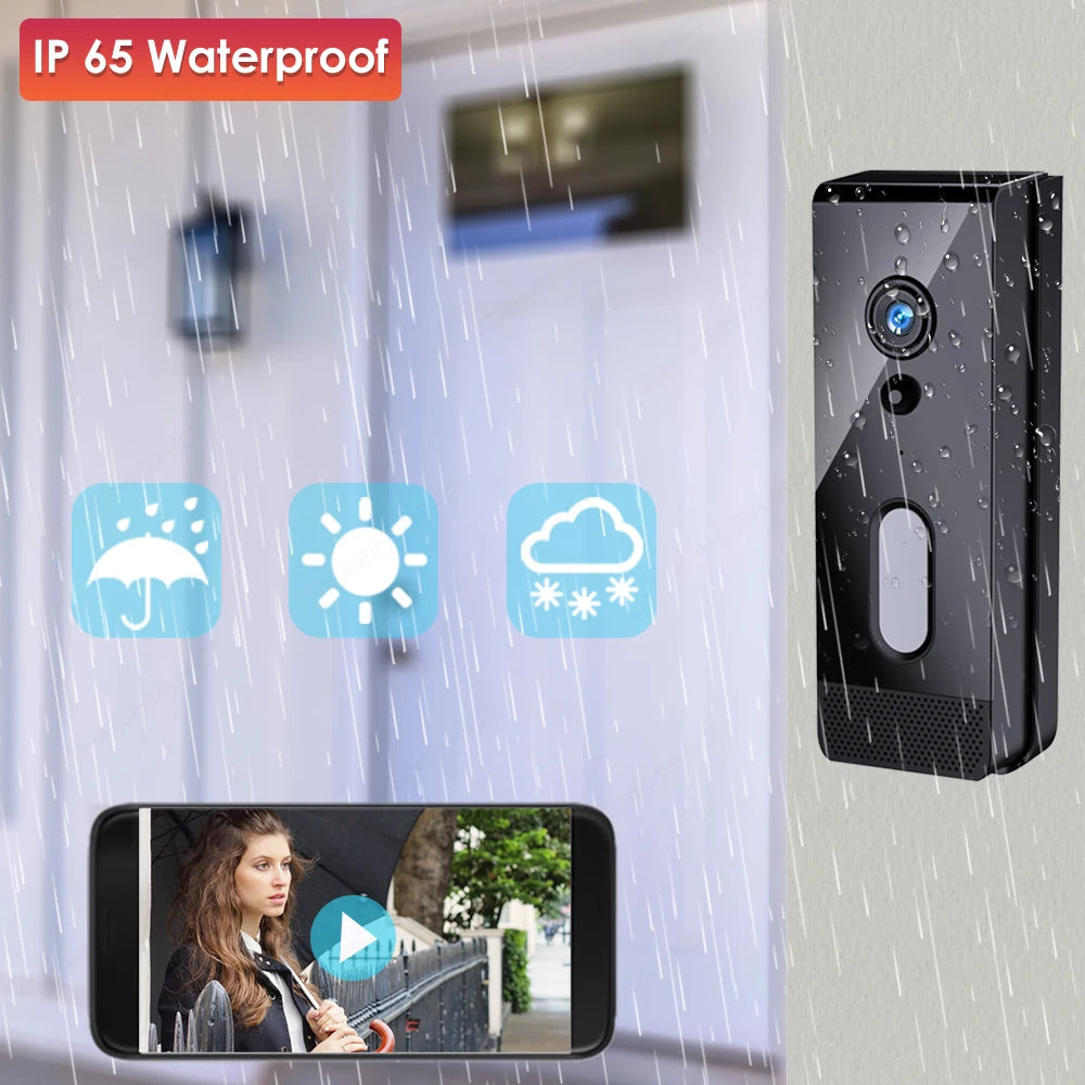 Tuya Wifi Doorbell Camera 1080P Outdoor IP65 Waterproof Wireless Video Intercom Smart Home Door Bell Alexa Google Apartment