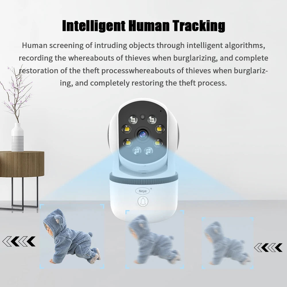 Neye3C 8MP 4K Wifi Security Camera Home Indoor Baby Monitor Ai Automatic Tracking Smart Home Security Camera
