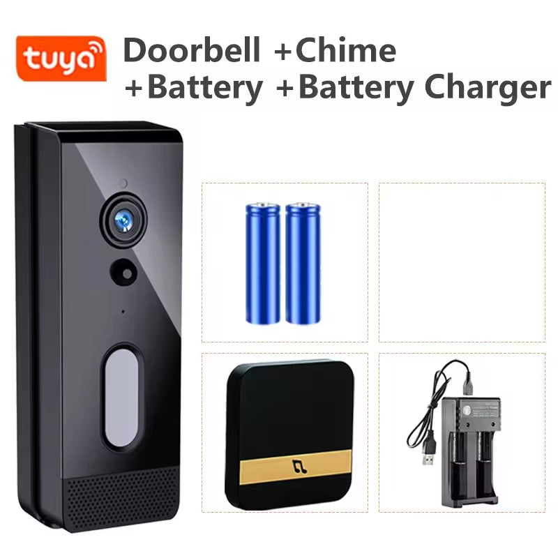 Tuya Wifi Doorbell Camera 1080P Outdoor IP65 Waterproof Wireless Video Intercom Smart Home Door Bell Alexa Google Apartment
