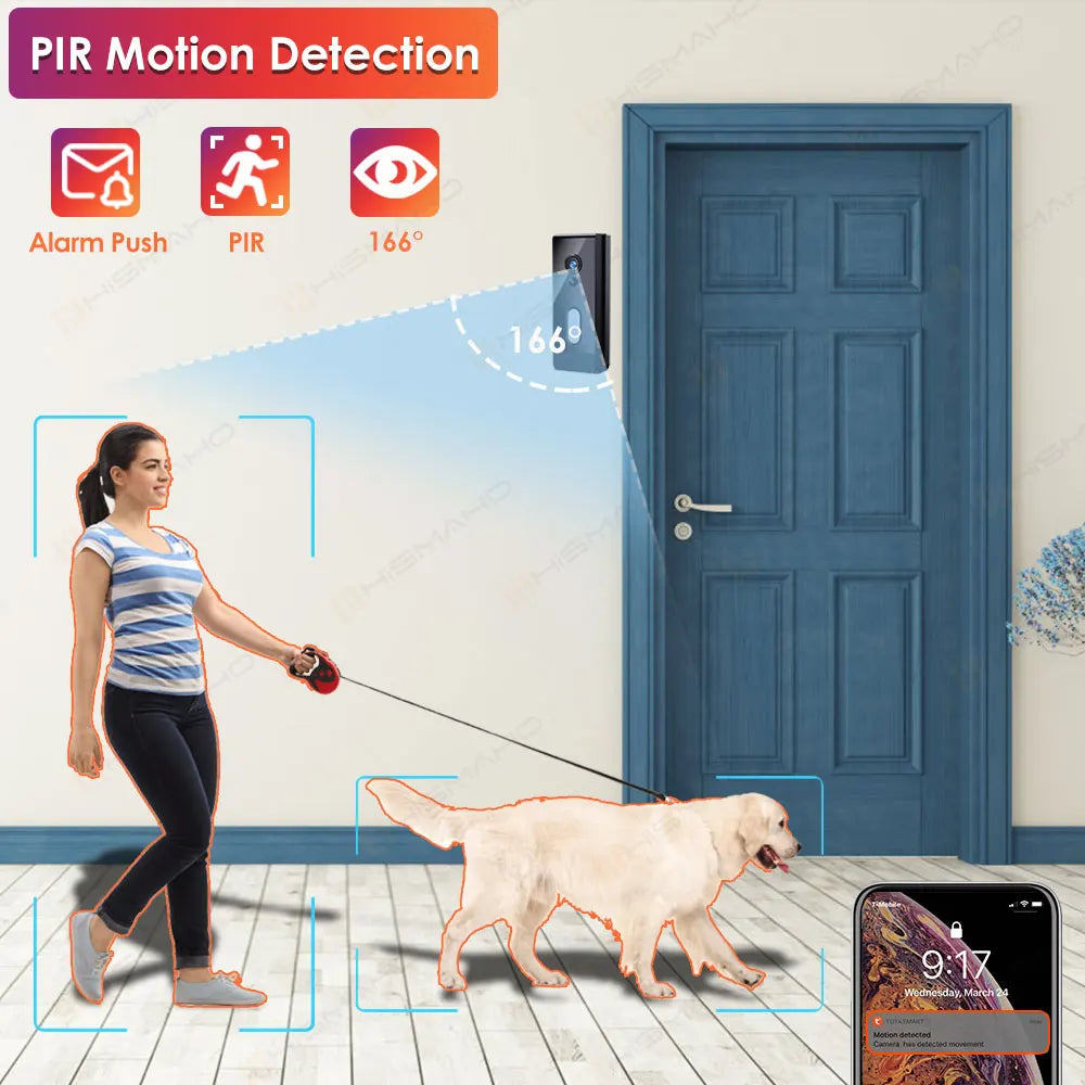 Tuya Wifi Doorbell Camera 1080P Outdoor IP65 Waterproof Wireless Video Intercom Smart Home Door Bell Alexa Google Apartment