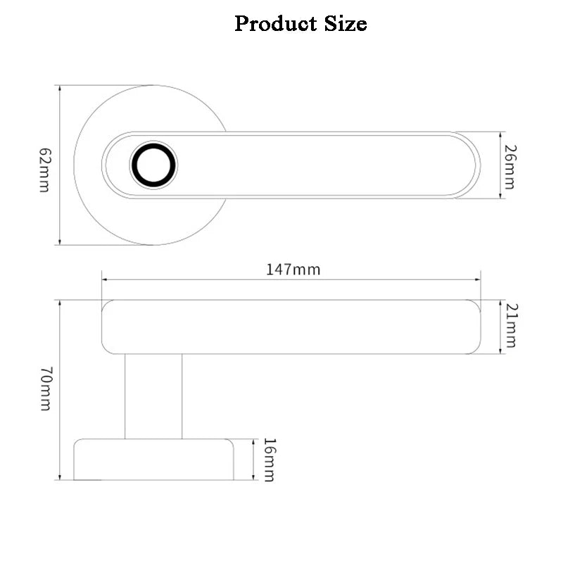 Bluetooth Lock TTLOCK Smart Home Door Lock Alexa Google Home Biometric Fingerprint Lock Electric Handle Lock Wooden Door