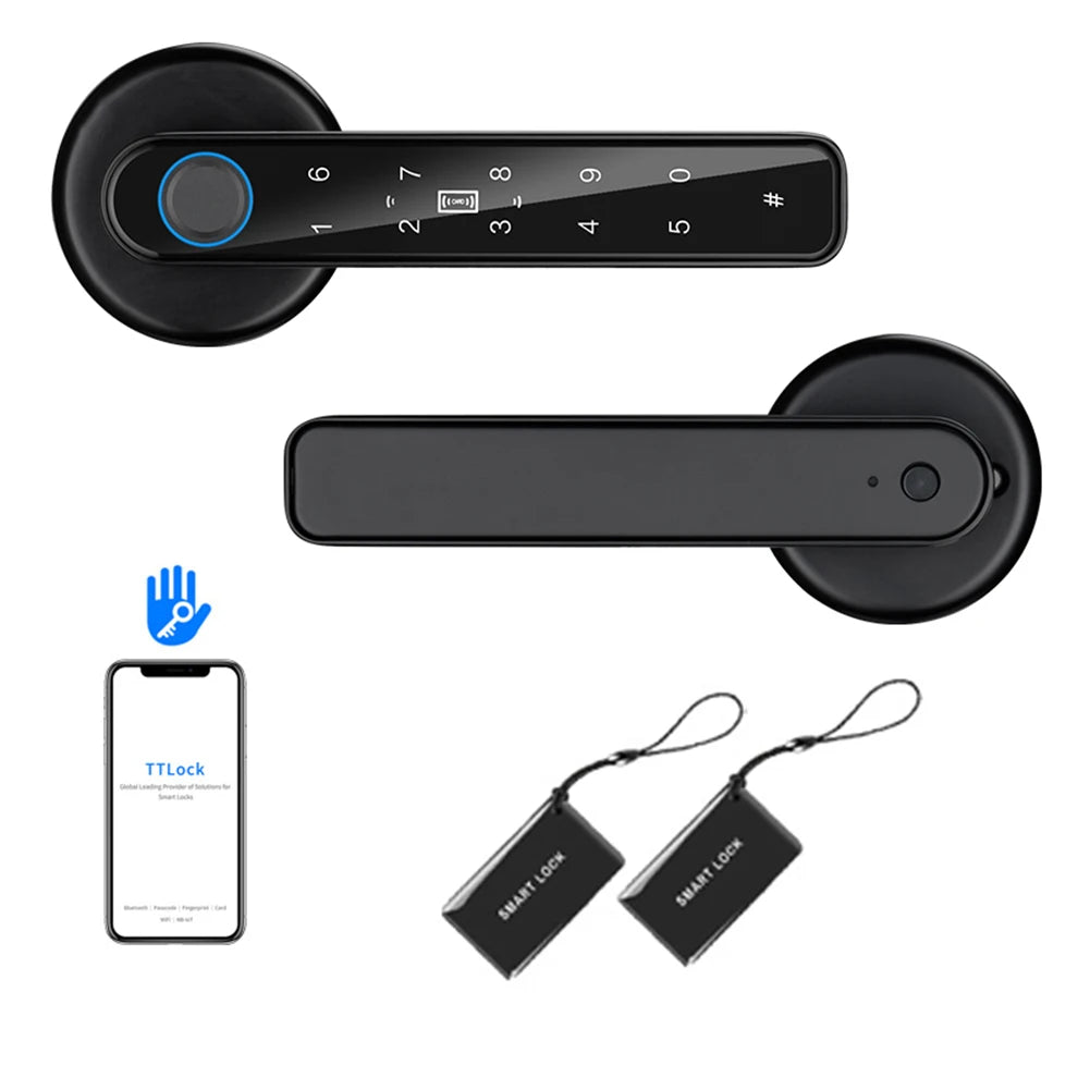 TY TTLOCK Control Smart Door Lock Password Fingerprint Lock Bluetooth Smart Home Digital Electronic Lock Security Protection
