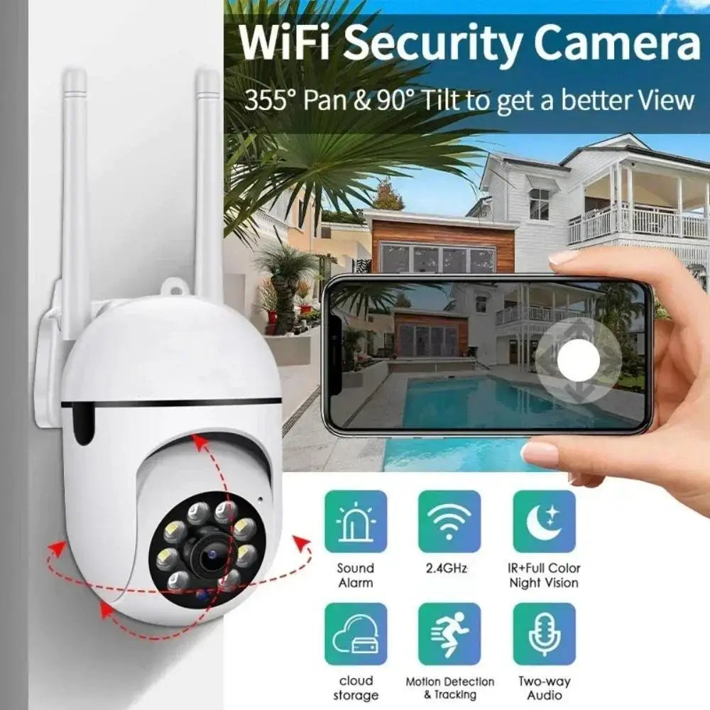 YCC365 plus Wifi Camera Outdoor AI Human Detect Wireless Surveillance Camera Security Protection CCTV with 1080P IP Camera