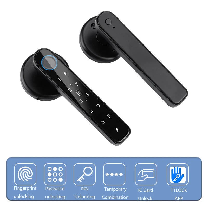 TY TTLOCK Control Smart Door Lock Password Fingerprint Lock Bluetooth Smart Home Digital Electronic Lock Security Protection