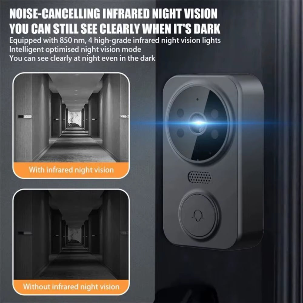 Wireless Doorbell with Camera Bundle Video Doorbell Night Vision Smart Intercom Doorbell Security Protection