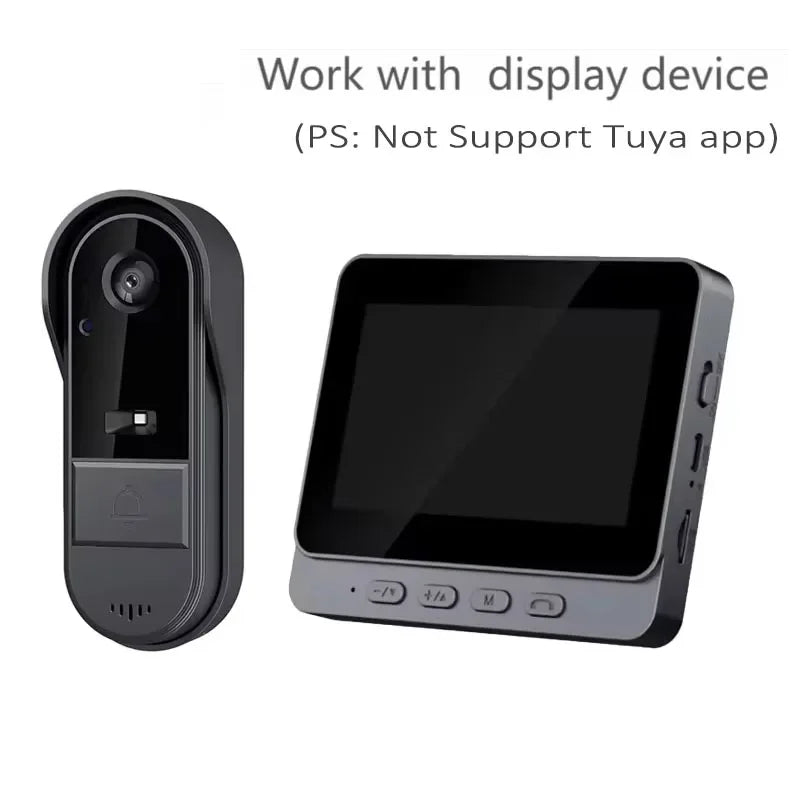 Tuya Wireless Intercom Doorbell Night Vision HD 4.3In LPS Screen Video Doorbell Camera Smart Home Security Visual Doorbell