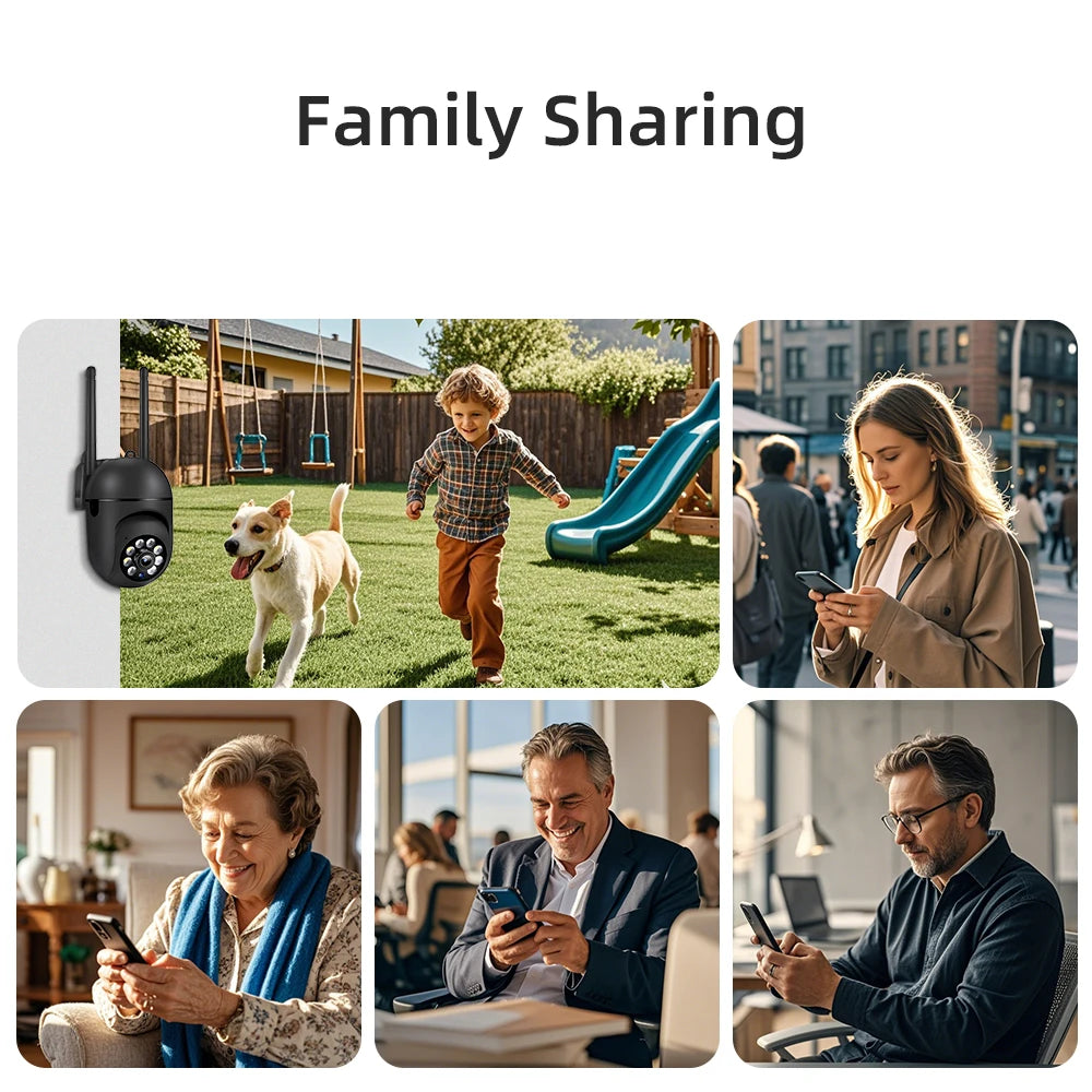 8MP 4K Dual Lens Dual Screens PTZ Wifi Camera AI Human Detection Wireless Outdoor CCTV Security IP Camera