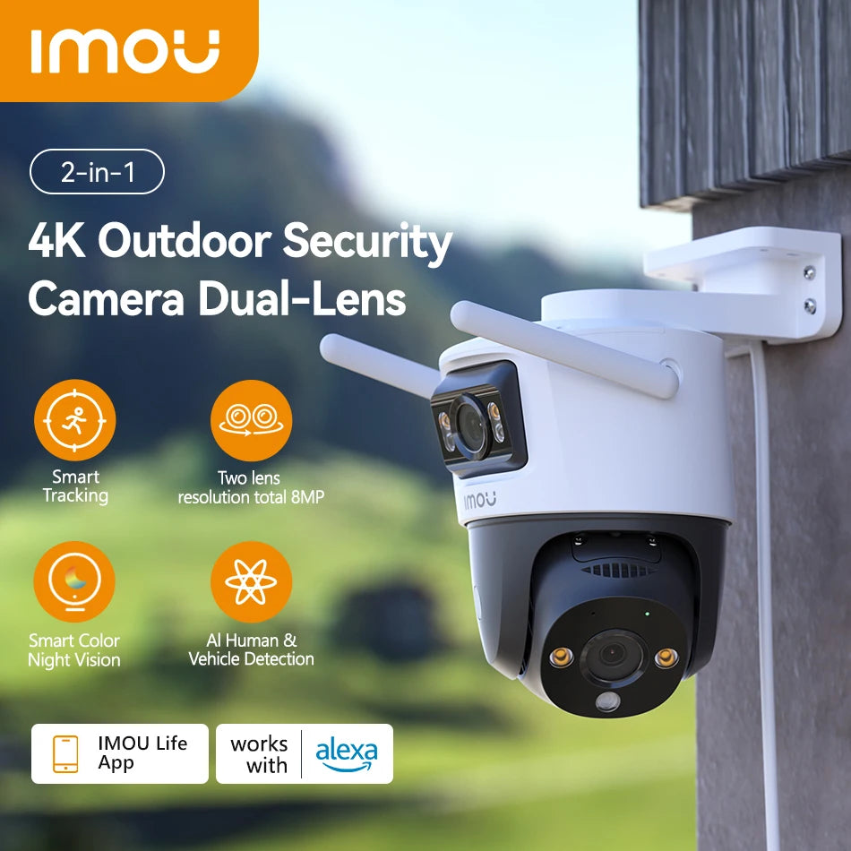 Cruiser Dual 8MP 10MP Dual Lens Outdoor PT Camera Home Security IP Camera AI Human & Vehicle Detection Surveillance Camera