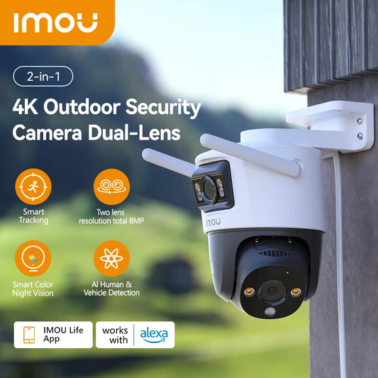 Cruiser Dual 8MP 10MP Dual Lens Outdoor PT Camera Home Security IP Camera AI Human & Vehicle Detection Surveillance Camera