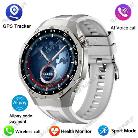 2025 New Smart Watch Men Watch 5 Pro 1.52 AMOLED Screen Bluetooth Call GPS Trajectory NFC Heart Rate Dynamic Lsland Smartwatches