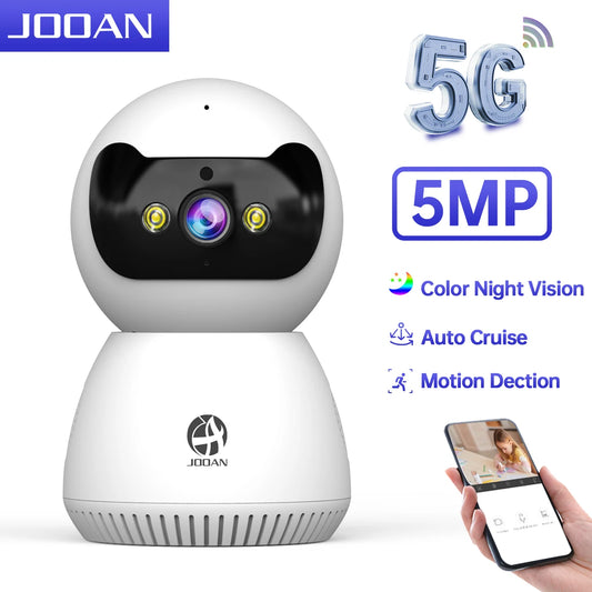 JOOAN 5MP 3MP IP Camera 5G Wifi Smart Home Indoor Wireless IP Surveillance Camera CCTV Camera AI Tracking Security Baby Monitor