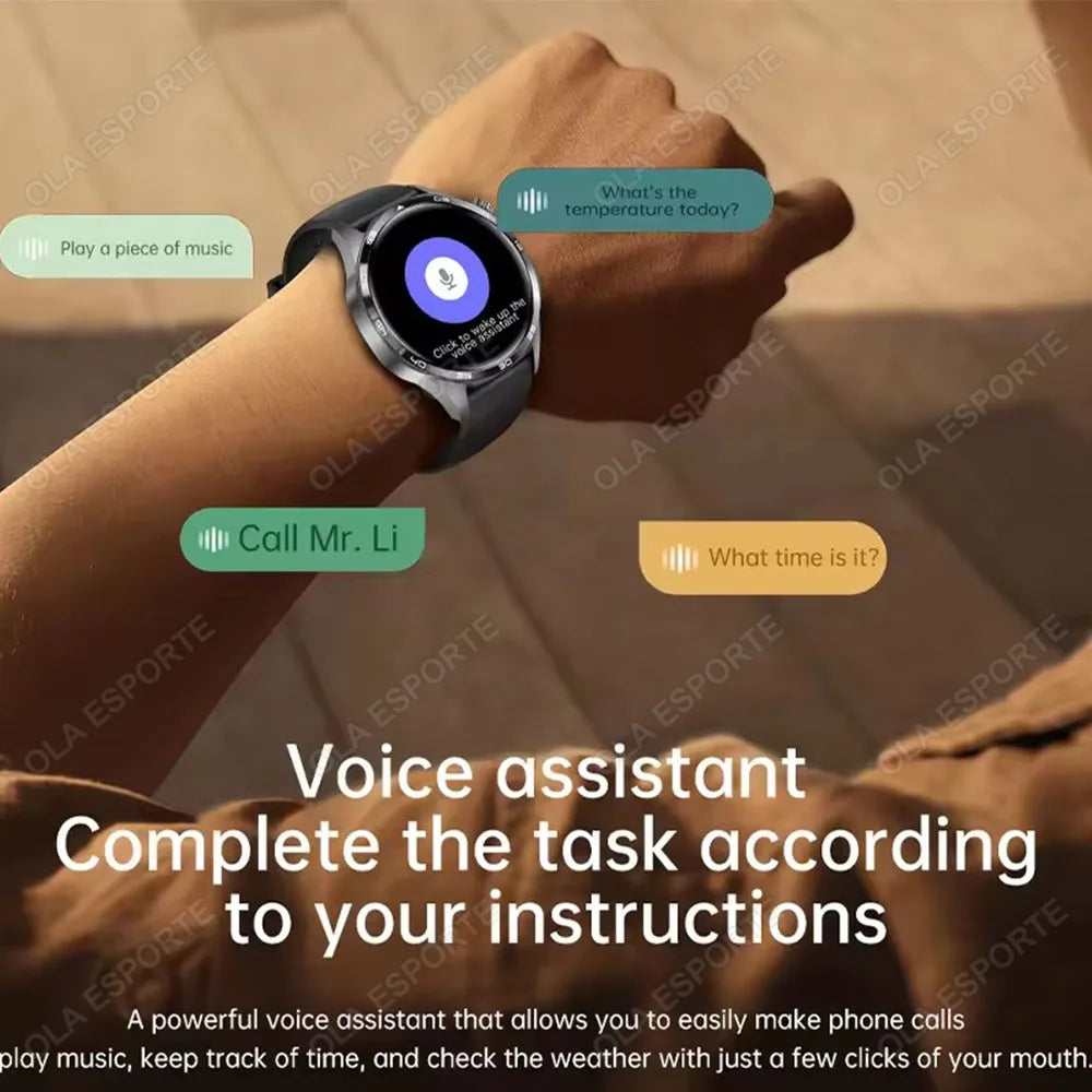 2025 New Smart Watch Men Watch 5 Pro 1.52 AMOLED Screen Bluetooth Call GPS Trajectory NFC Heart Rate Dynamic Lsland Smartwatches