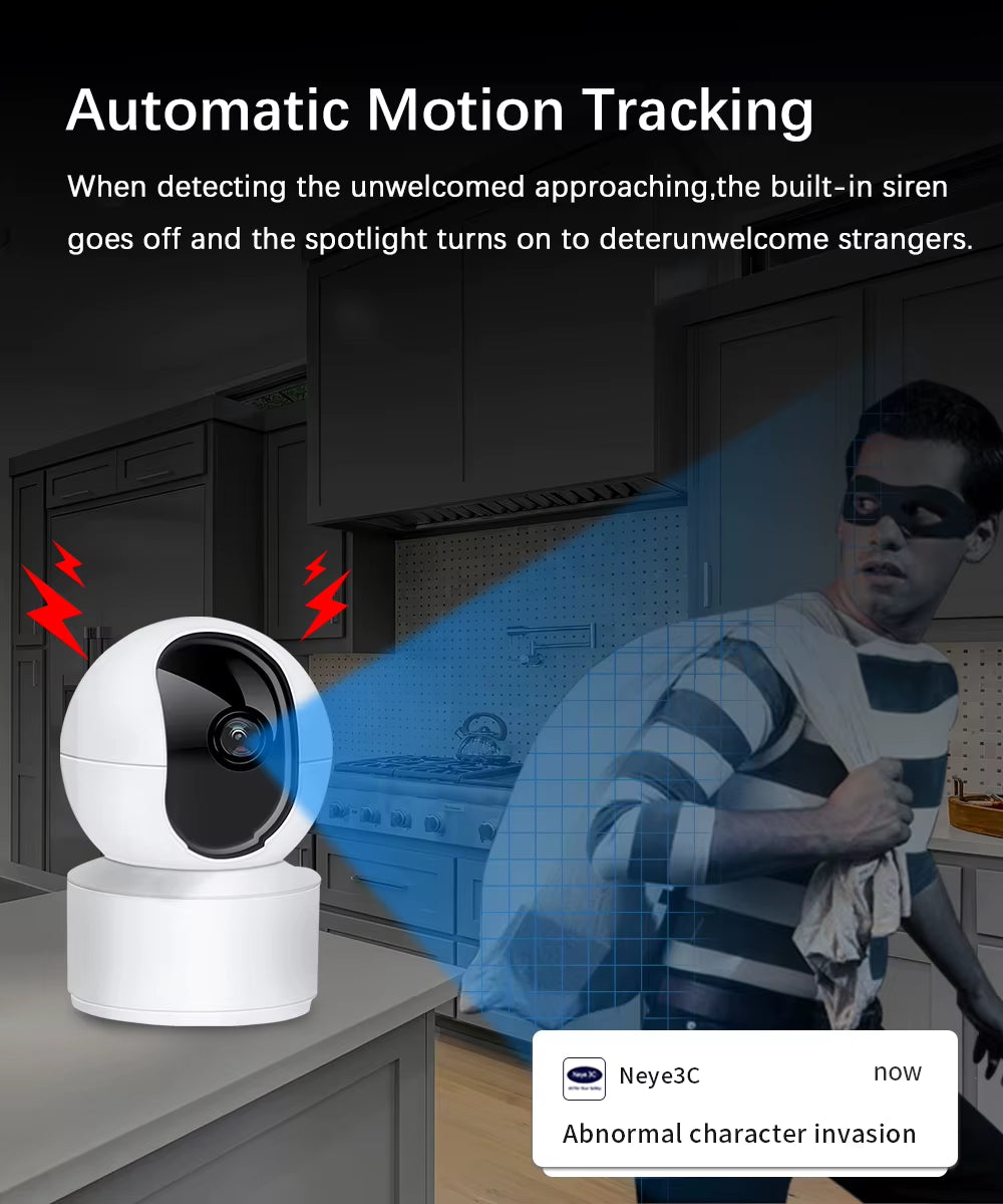 Neye 8MP/4K S5 Wifi Home Security Indoor Camera AI Automatic Tracking and Detection PTZ IP Camera CCTV Security Camera