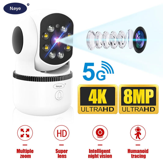 Neye3C 8MP 4K Wifi Security Camera Home Indoor Baby Monitor Ai Automatic Tracking Smart Home Security Camera