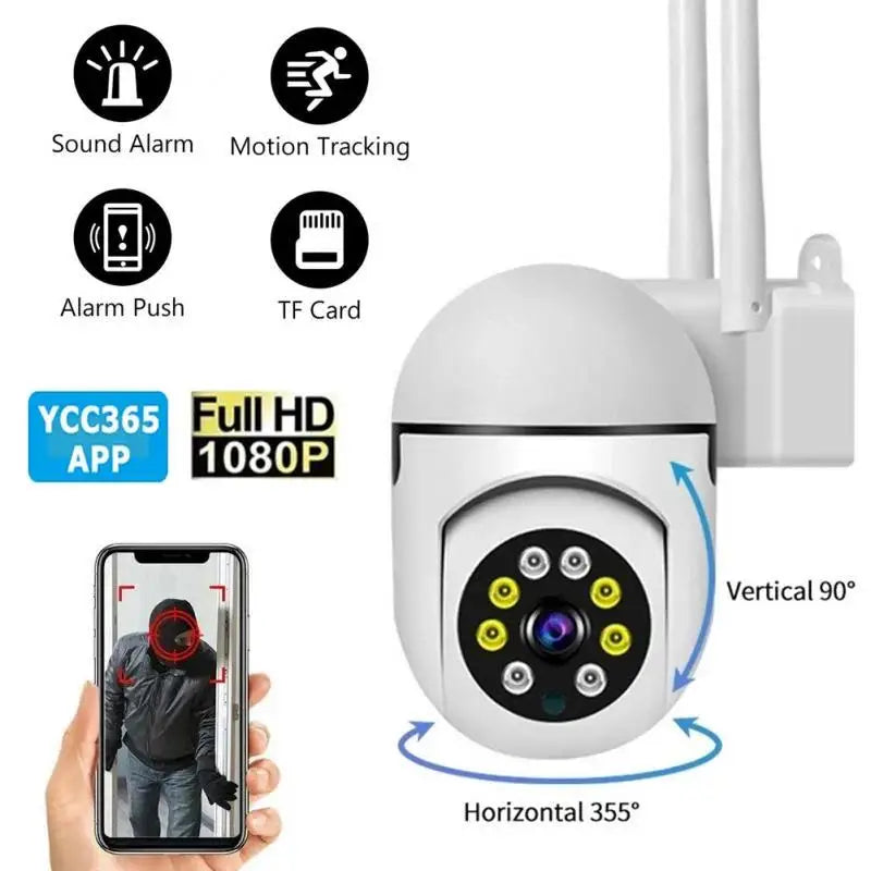 YCC365 plus Wifi Camera Outdoor AI Human Detect Wireless Surveillance Camera Security Protection CCTV with 1080P IP Camera