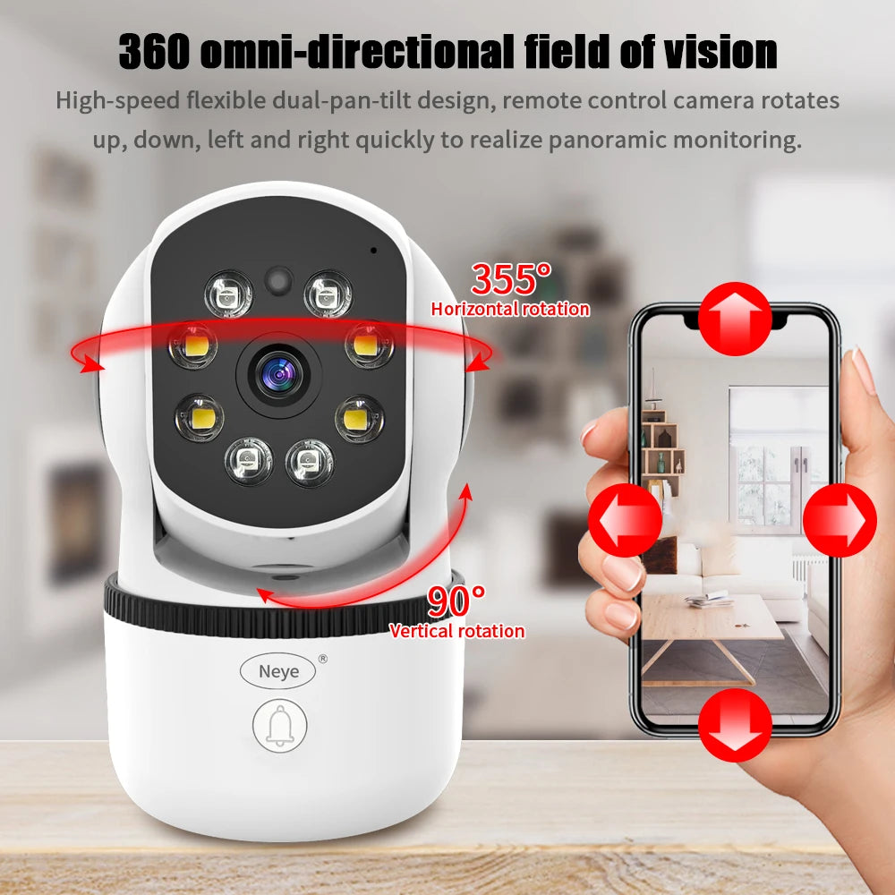 Neye3C 8MP 4K Wifi Security Camera Home Indoor Baby Monitor Ai Automatic Tracking Smart Home Security Camera