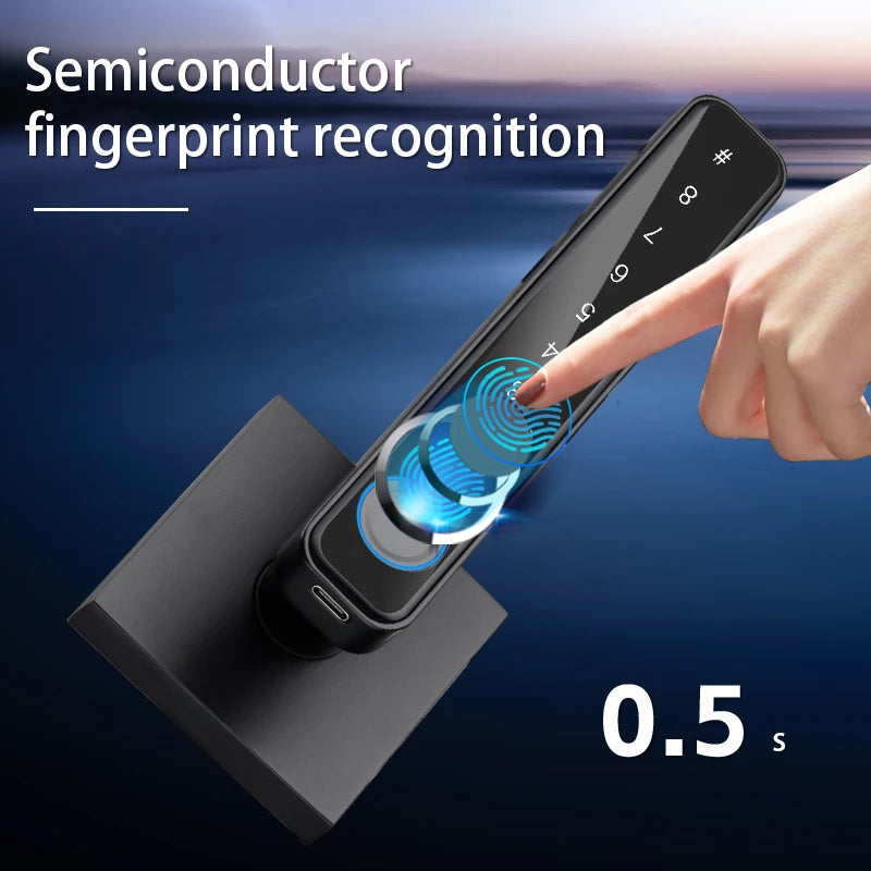 Tuya /Ttlock Wifi Electronic Smart Door Lock Biometric Fingerprint Unlock Intelligent Password Lock Keyless Entry for Smart Home