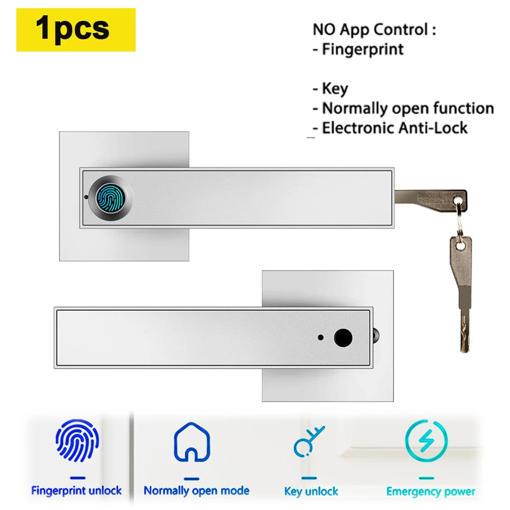 Tuya /Ttlock Wifi Electronic Smart Door Lock Biometric Fingerprint Unlock Intelligent Password Lock Keyless Entry for Smart Home