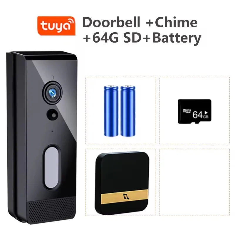 Tuya Wifi Doorbell Camera 1080P Outdoor IP65 Waterproof Wireless Video Intercom Smart Home Door Bell Alexa Google Apartment