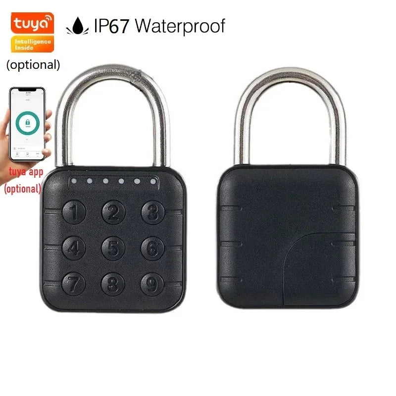 Tuya Smart Home Biometric Digital Padlock IP67 Waterproof Smart Door Lock Cabinet Lock Gym Wardrobe Door Password Lock