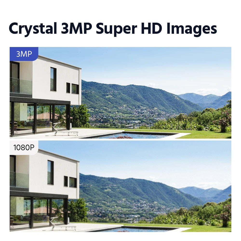 Wifi Video Surveillance System with 5MP NVR 3MP IP Cameras Audio Recording Security Cameras AI Detection CCTV Cameras Kit