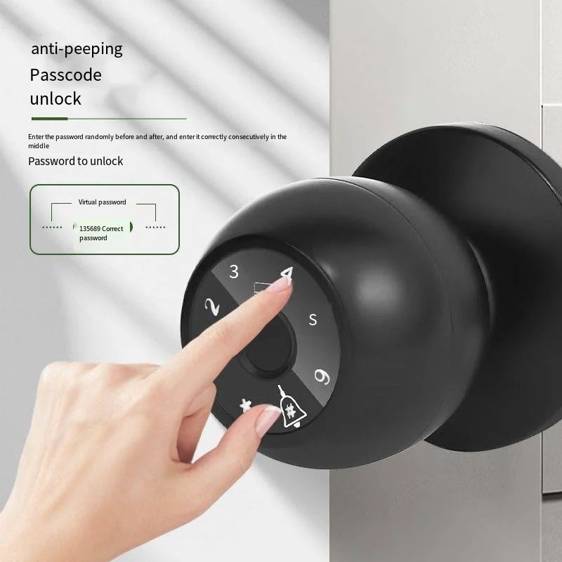 Smart Home Lock Frigerprint Door Lock Digital Bedroom Door Lock Smart Door Handle Electronic Keyless Thumbprint Entry Tuya