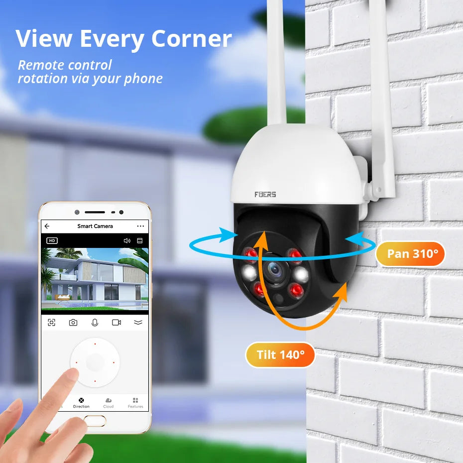 8MP 4K IP Camera Tuya Smart Outdoor Home Security Auto Tracking AI Human Detection Camera WIFI CCTV Surveillance Camera