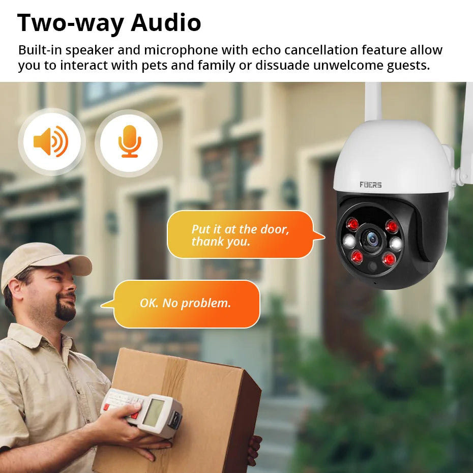 8MP 4K IP Camera Tuya Smart Outdoor Home Security Auto Tracking AI Human Detection Camera WIFI CCTV Surveillance Camera
