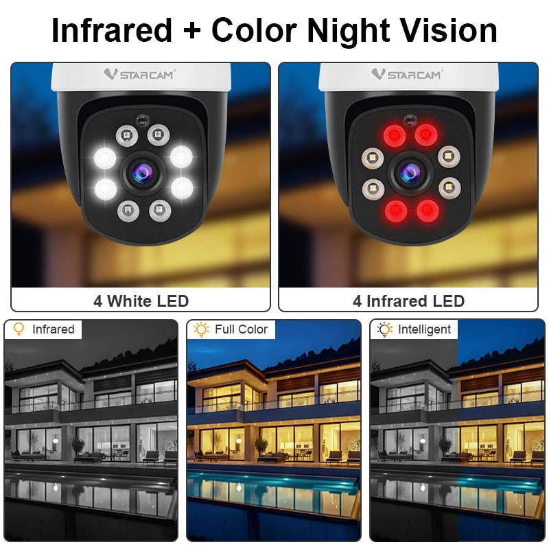 1080P PTZ Wifi Camera Ai Human Detection Auto Tracking CCTV Video Surveillance Camera Wifi Security IP Camera