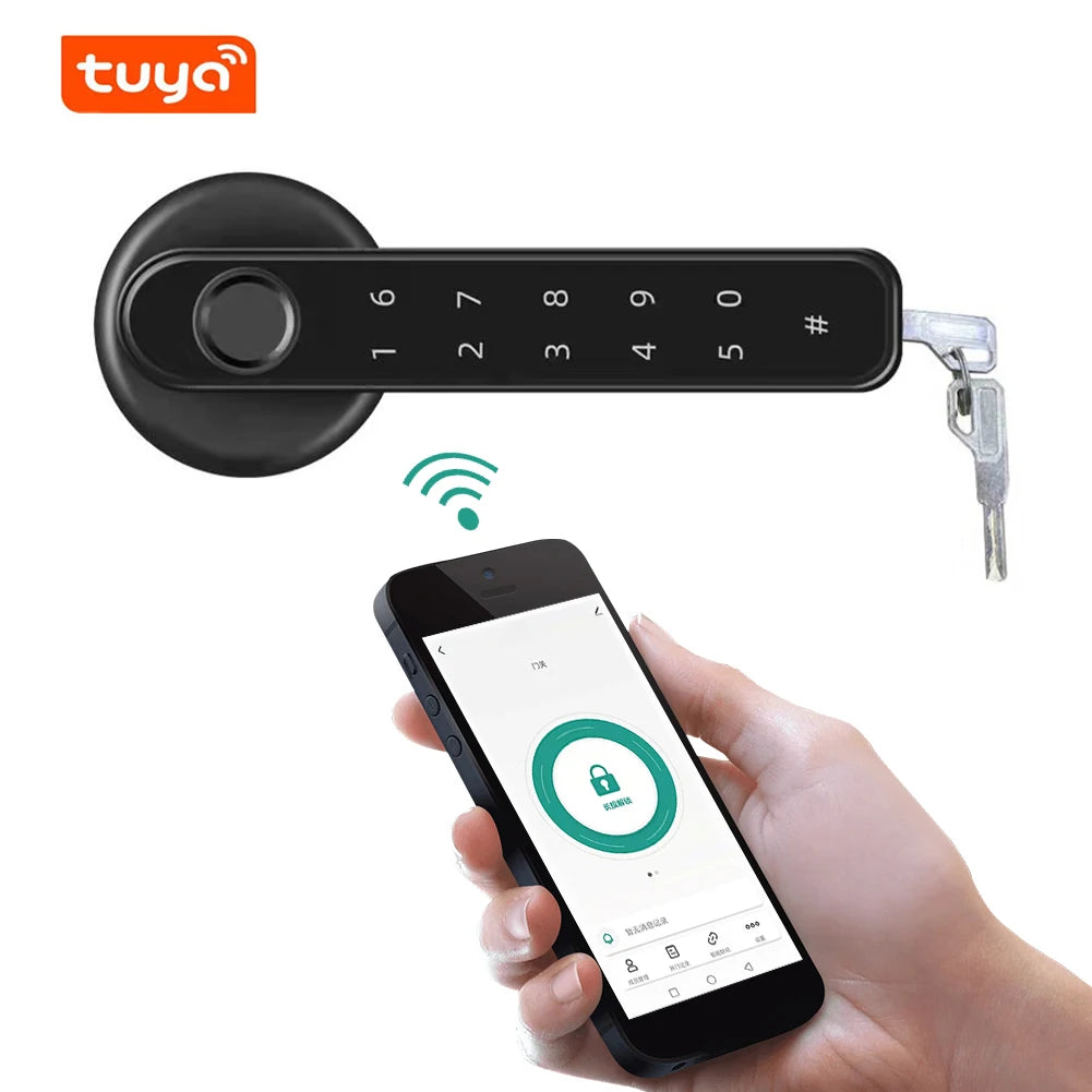 TY TTLOCK Control Smart Door Lock Password Fingerprint Lock Bluetooth Smart Home Digital Electronic Lock Security Protection