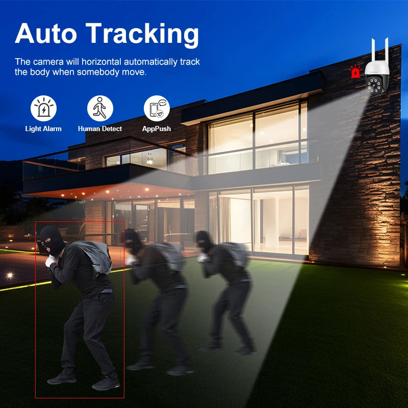 1080P PTZ Wifi Camera Ai Human Detection Auto Tracking CCTV Video Surveillance Camera Wifi Security IP Camera
