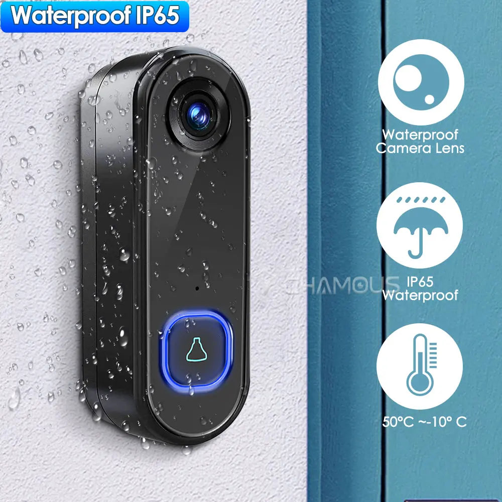 TUYA Video Doorbell Wifi Wireless Outdoor Door Bell Camera AC DC Power 1080P Video Door Phone Waterproof IP65 Alexa Google Home