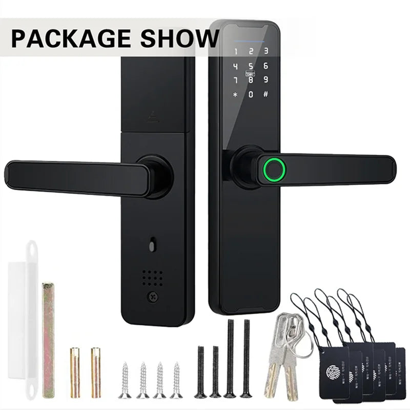 Tuya Wifi Digital Electronic Lock Smart Door Lock Remote Unlock Keyless Lock Security Anti-Theft Smart Home Hotel Office