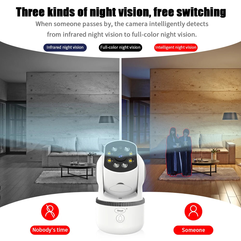 Neye3C 8MP 4K Wifi Security Camera Home Indoor Baby Monitor Ai Automatic Tracking Smart Home Security Camera