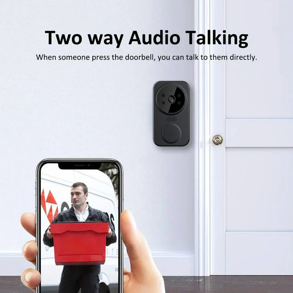 Wifi Smart Video Doorbell Camera Night Vision Wireless Visual Intercom Doorbell Intelligent Doorbell Indoor Outdoor Surveillance
