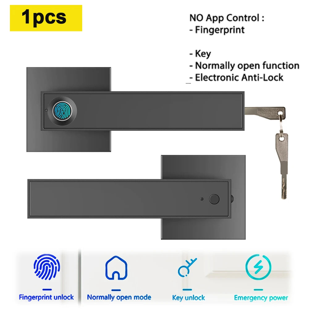 Tuya /Ttlock Wifi Electronic Smart Door Lock Biometric Fingerprint Unlock Intelligent Password Lock Keyless Entry for Smart Home